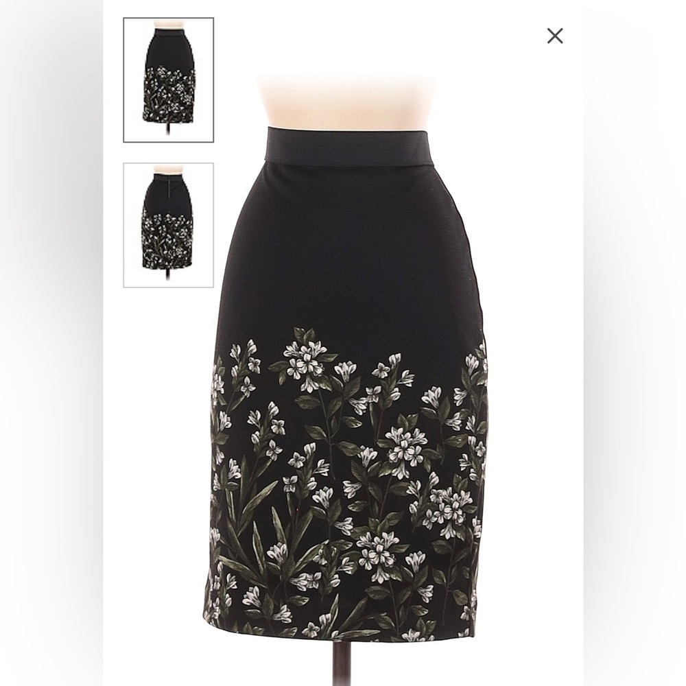 Alfani Black/Floral Pencil Skirt - Size 3X - Like new!